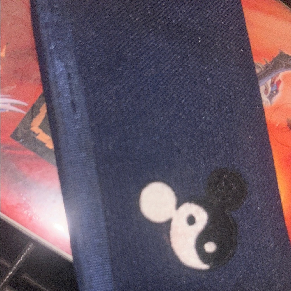 Blue MICKEY MOUSE Wallet with Yin Yang Design-new without tags